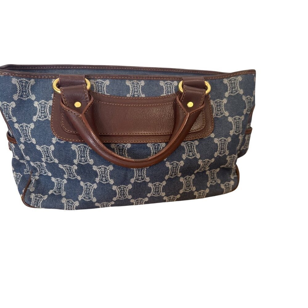 Celine Boogie Denim & Leather Handbag Authentic - Picture 6 of 10